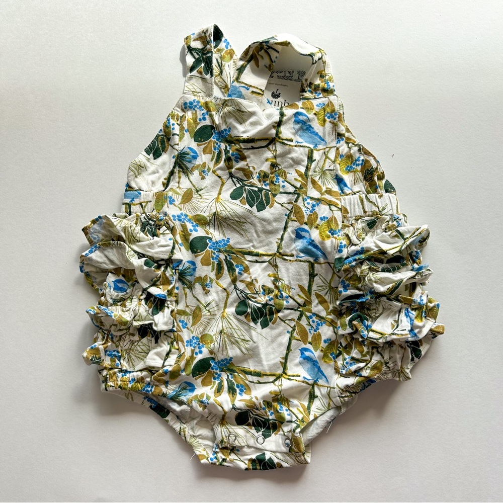 NWT Kate Quinn side ruffle bubble blue chickadee side 18-24